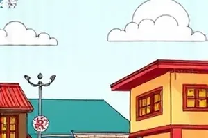 奇幻番剧琥珀天气封面，琥珀色天空与云层